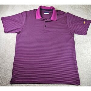 Jack Nicklaus Striped Golf Polo Stay-Dri Moisture Wicking Purple Black Size XL